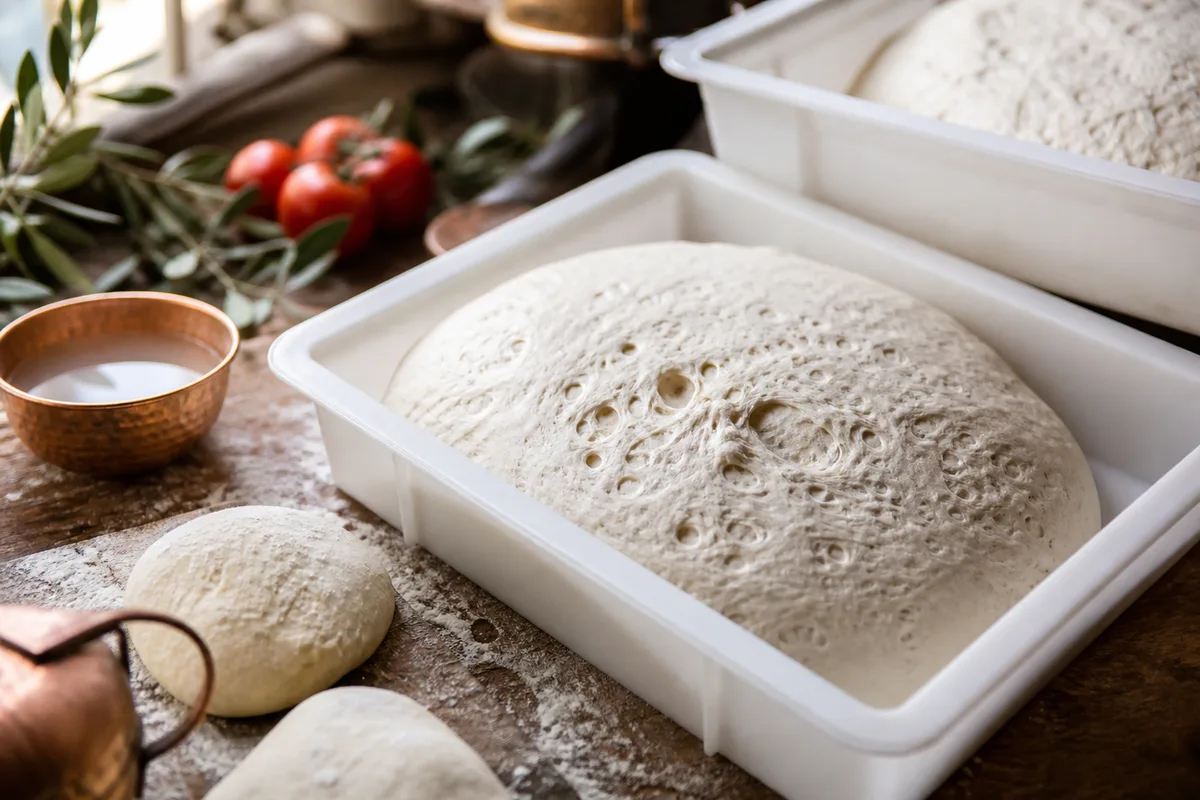 Pâte à pizza : hydratation et maturation